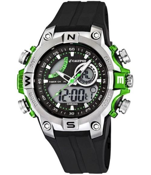 Calypso Montre Homme K5586/3 Vert, Noir