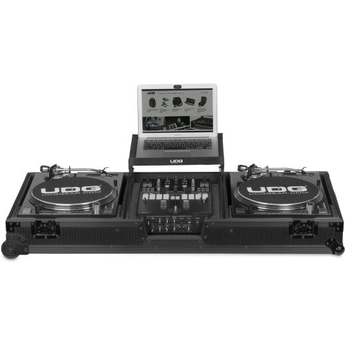 UDG Ultimate U91050BL flight case pour 2x platine vinyle + table de mixage, noir