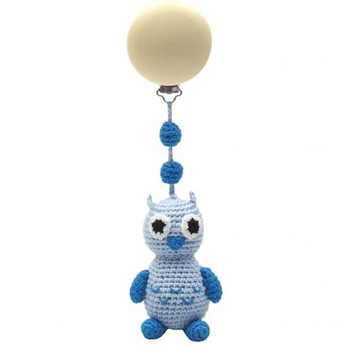 natureZOO porte-bébé hibou 20 cm bleu clair