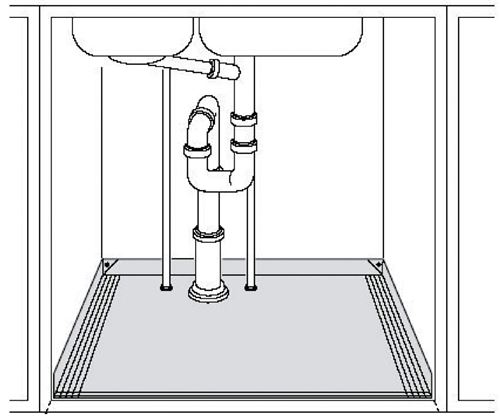 Plateau d'égouttement pour lave-vaisselle W9-20552 B60 pour placard 60cm 46-59cm