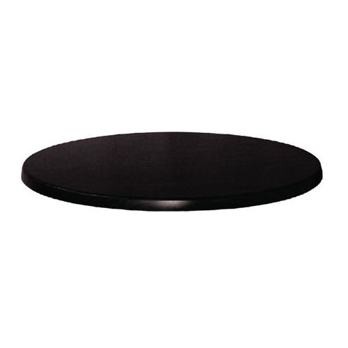 Plateau de table rond noir 800mm werzalit