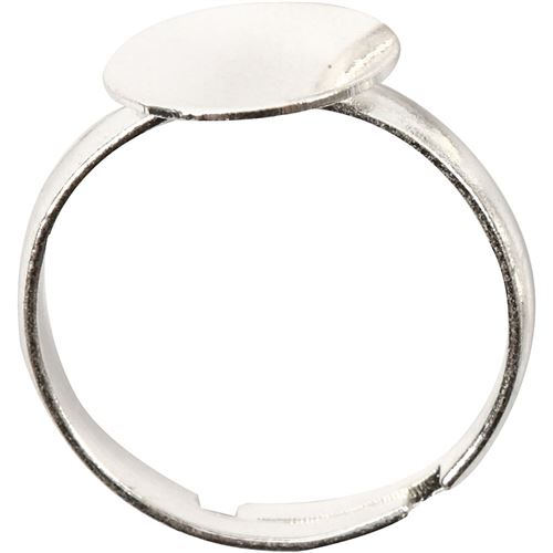 Creotime bague pour le doigt argentée 3 pièces