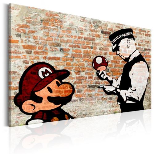 Tableau - Banksy: Police Caution .Taille : 90x60