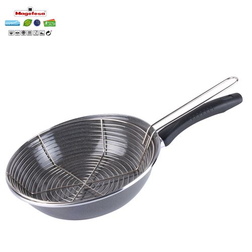 Magefesa Gris Poêle À Frire Avec Panier 26 Cm Parma - Image 1
