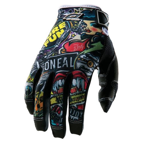 O'Neal Gants de saut d'obstacles manivelle Noir/Multi X grand modèle