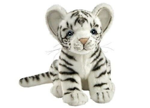 Tigre blanc bebe assis 18 cm
