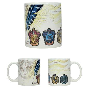 Sd Toys Harry Potter Tasse Boucliers Maisons Poudlard, Céramique, Blanc, 8 Cm