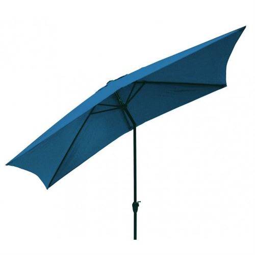Ozalide - Parasol droit en aluminium 3x2 m Bleu pétrole