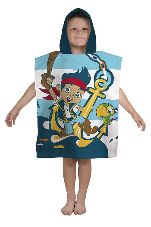 Character World Disney Jake and TNP Sharks Poncho à capuche