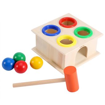 jouet en bois avec boules