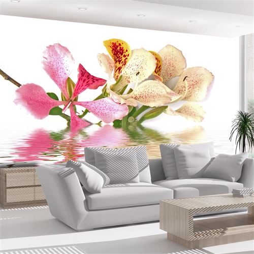 Papier peint Fleurs tropicales arbre aux orchidées (bauhinia)-Taille L 250 x H 193 cm