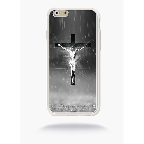 Coque Jésus Croix Noir Et Blanc Compatible Apple Iphone 6s Silicone Blanc Mat