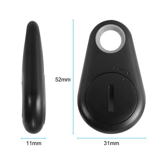 Noir B-Mini curseur GPS Tracker Bluetooth, dispositif anti-perte