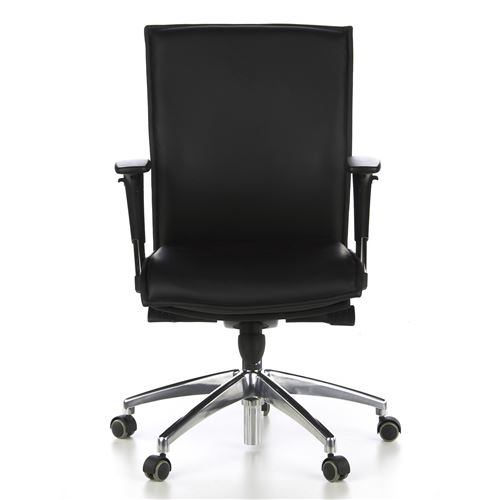 Siège de bureau / Fauteuil de direction MURANO 10, cuir noir hjh OFFICE