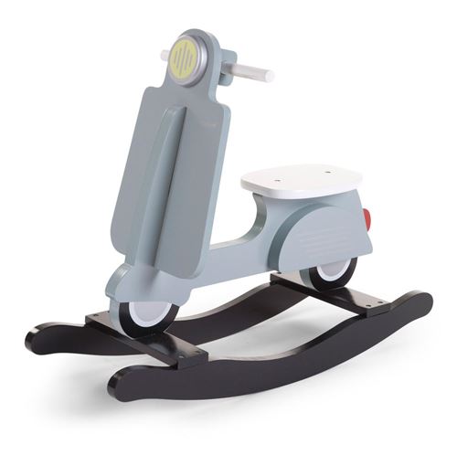 CHILDHOME Scooter A Bascule MDF Bleu Menthe Noir