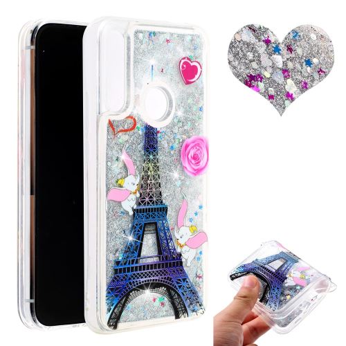 Coque en TPU sables mouvants à paillettes serviette eiffel pour votre Huawei P Smart Z/Y9 Prime 2019