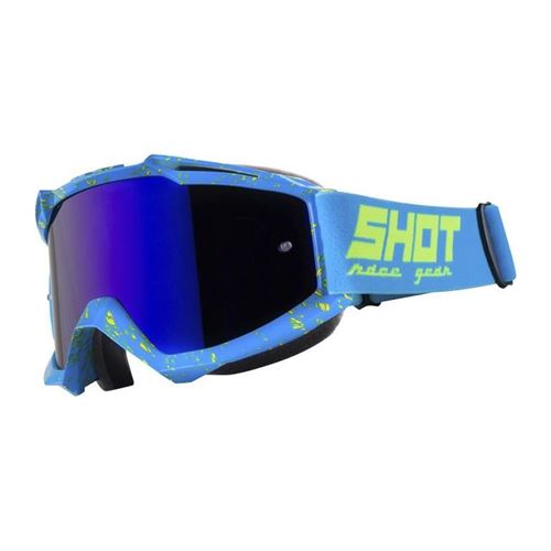 SHOT Lunettes Iris Scratch Bleu Néon Jaune