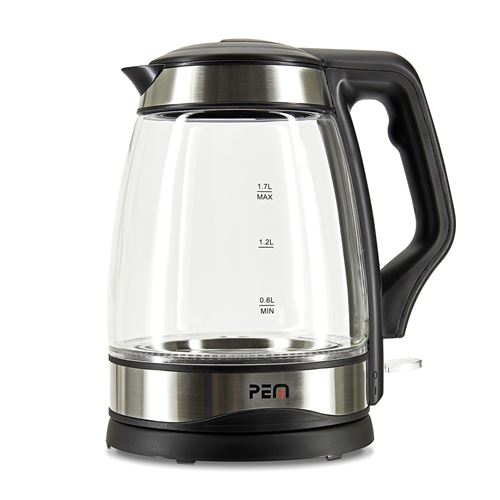 Bouilloire en verre 1.7L finition inox 2000W - PEM KT-162