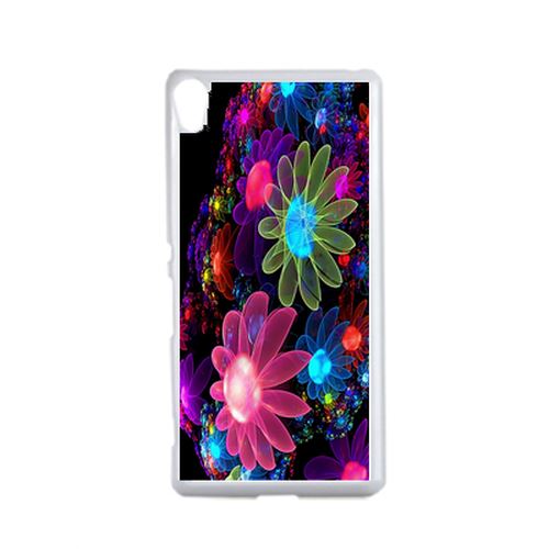 Coque Fleurs 3d Colorées Compatible Sony Xperia X Transparent