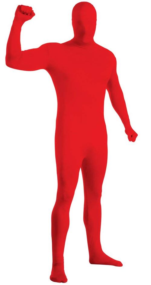 Déguisement Seconde peau rouge adulte - L - 1,60m à 1,80m