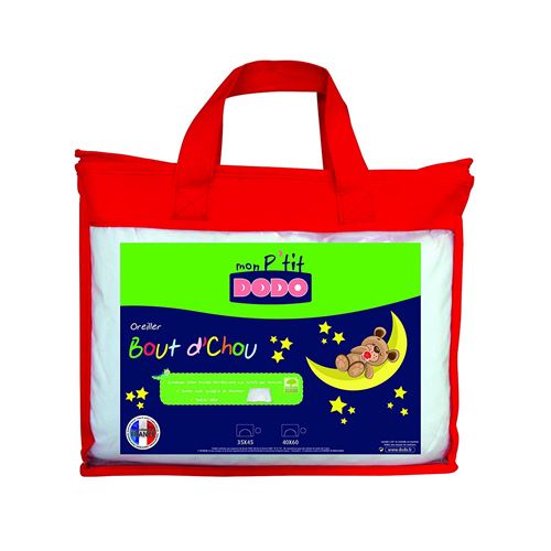 Dodo Bout d'Chou Oreiller Anti-Acariens Blanc 40/60 cm Synthétique Anti-Acariens Medium