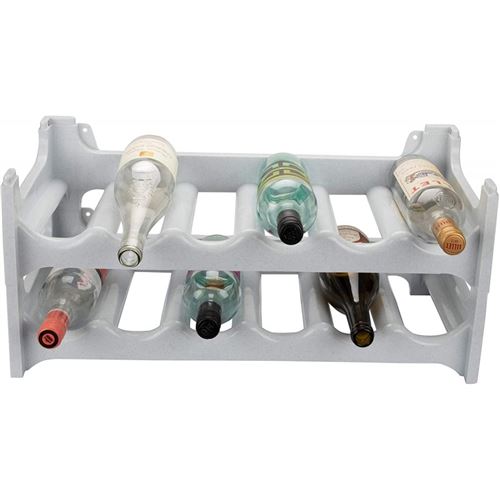 Cave à vin modulable, Étagère à bouteille, Casier à bouteille, Range bouteille, Porte bouteille (12 emplacements de bouteilles, Gris Granite)