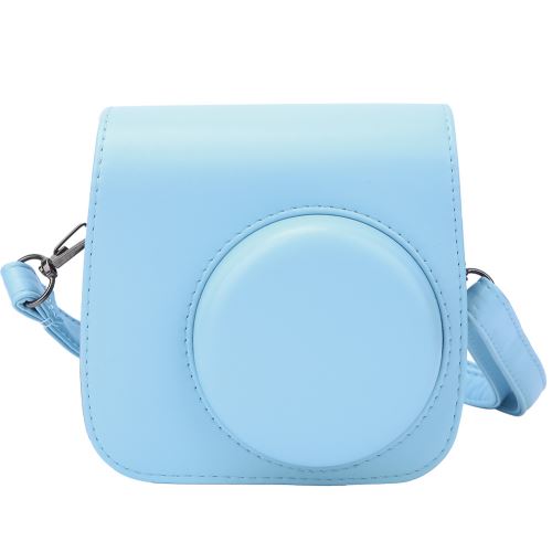 Étui pour appareil photo portable en cuir PU pour Fujifilm Instax mini8 / 8 + / 9 Givre Bleu