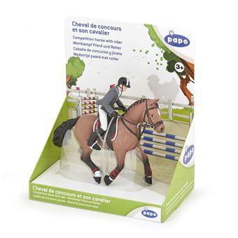 Figurine Papo Cheval de concours et son cavalier
