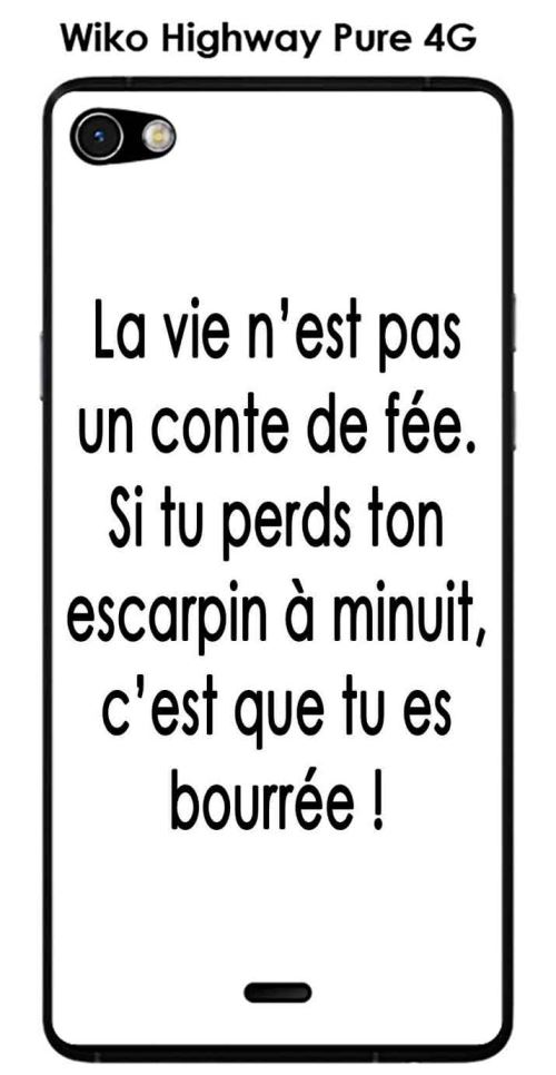 Coque Wiko Highway Pure Design Citation La Vie N Est Pas Texte Noir Fond Blanc Coque Et Etui Telephone Mobile Achat Prix Fnac