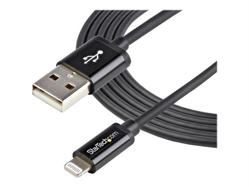 StarTech 2m Black 8-pin Lightning to USB Cable - Image 3