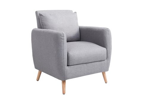 Fauteuil Tilgard en tissu , Gris