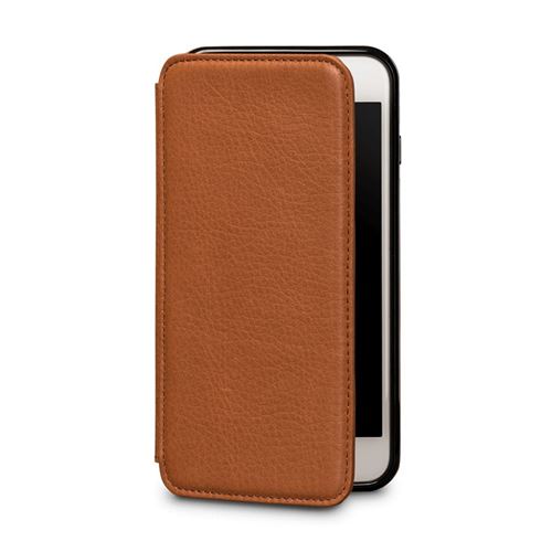 Etui pour iPhone 8 Plus / iPhone 7 Plus en cuir véritable porte-cartes marron Sena Cases