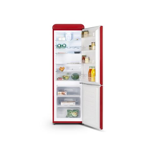 Refrigerateur congelateur en bas Radiola - RARC250RV - Réfrigérateur  combiné - 249 litres - Faible largeur - Classe F - Vintage - Froid statique  - Rouge