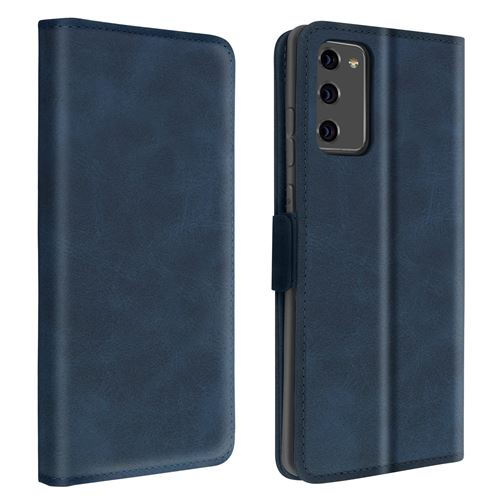 Avizar Housse pour Samsung Galaxy Note 20 avec Porte-carte Fonction Support Bleu