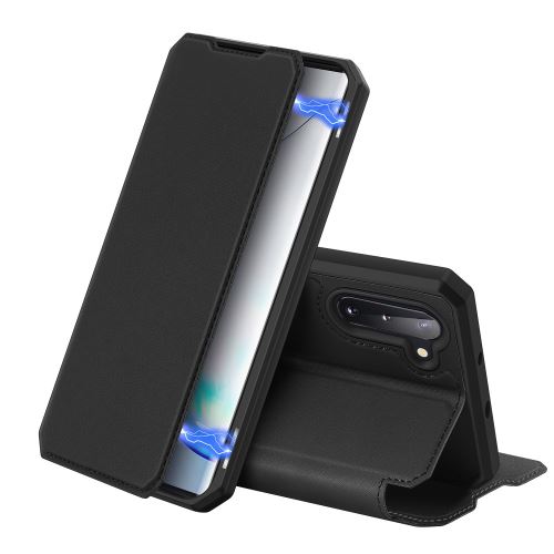 Coque en TPU flip magnétique avec porte-carte noir pour votre Samsung Galaxy Note 10 5G/Note 10