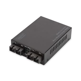 DIGITUS Professional DN-82024 - Convertisseur de support - 100Mb LAN - 100Base-FX - SC multi-mode / mode unique SC - jusqu'à 20 km - 1310 nm - 1
