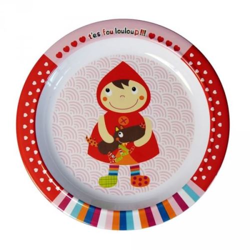 Assiette à rebord chaperon rouge - ebulobo