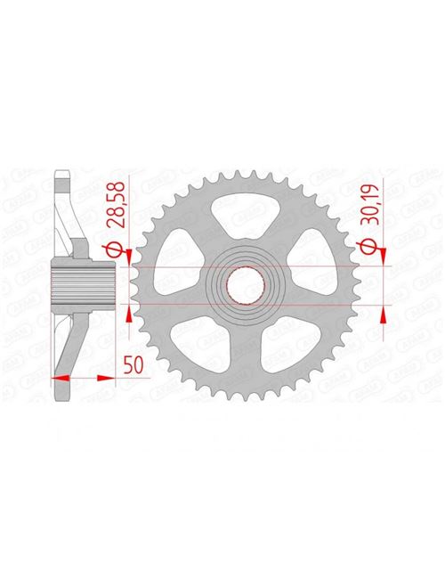 Couronne AFAM 43 dents acier standard pas 415 type 35100
