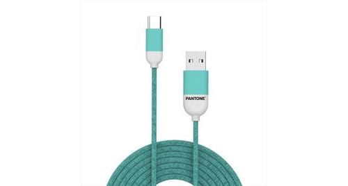 Câble USBC 3A en caoutchouc de 1 mètre Cyan