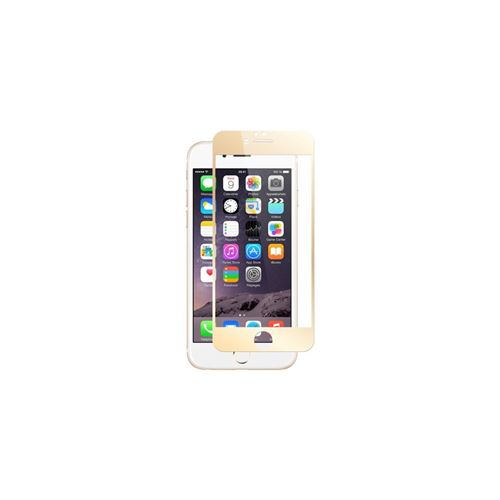 Vitre pour iPhone 6 iPhone 6S transparente Vitre en Verre Trempé contour doré [®]