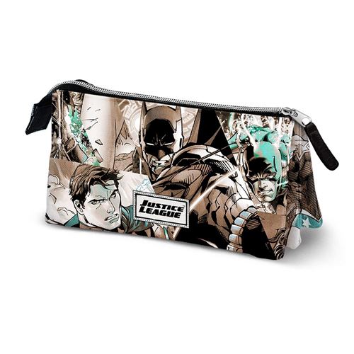 Karactermania Justice League Comics-Triple HS Pencil Case Trousses, 24 cm, Gris (Grey)
