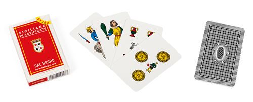 Dal Negro cartes à jouer Carton Sicilianesupplémentaire rouge 40 pièces
