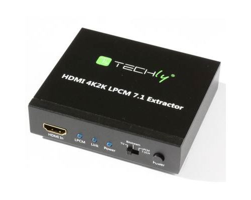 Techly Estrattore Audio LPCM 7.1 da HDMI 4K UHD 3D