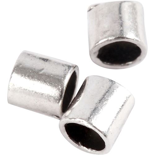 Creotime perles à presser argentées 2 mm 80 pièces