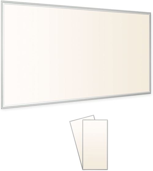 2x LEDVero 120x60 Panneau Ultraslim blanc chaud de LED Panel 60W Plafonnier encastré avec transformateur EMV2016 [Classe énergétique A+]