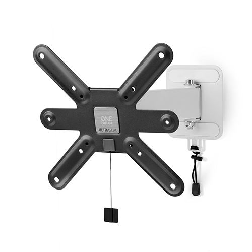 Support plat Ultra Slim de One For All, orientable à 90° et inclinable - Fixation murale - Écrans de 13 à 42 pouces - Tous types de téléviseurs - Noir - WM6241