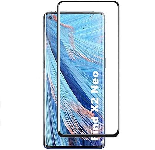 Verre Trempé Pour Oppo Find X2 Neo Incurvé,Bordures Noir Vshop