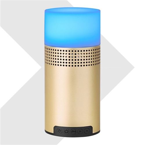 Mini Haut-Parleur Bluetooth et Lampe LED (Or)
