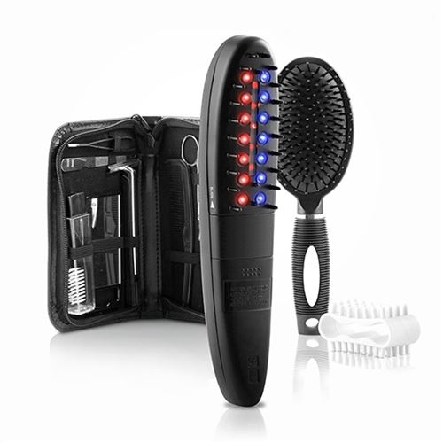 SHOP-STORY - Brosse électrique anti-chute de cheveux avec accessoires (12 pièces)