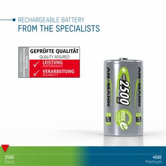 Piles AA / LR6 / 1.2V Rechargeables 2500 mAh
